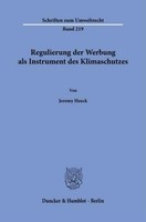Jeremy Heeck / Regulierung Der Werbung Als Instrument Des Klim ...9783428196302