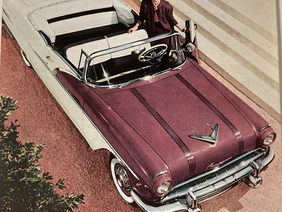 1956 Pontiac Star Chief Custom Convertible Print Ad Special Car - Image 2 of 2