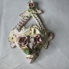 Vintage Capodimonte, Porcelain Flower Basket Handmade In Italy