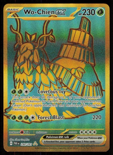 Wo-Chien ex 240/091 Hiper Raro Paldean Fates Pokemon Holo Casi Como Nuevo - Imagen 1 de 2