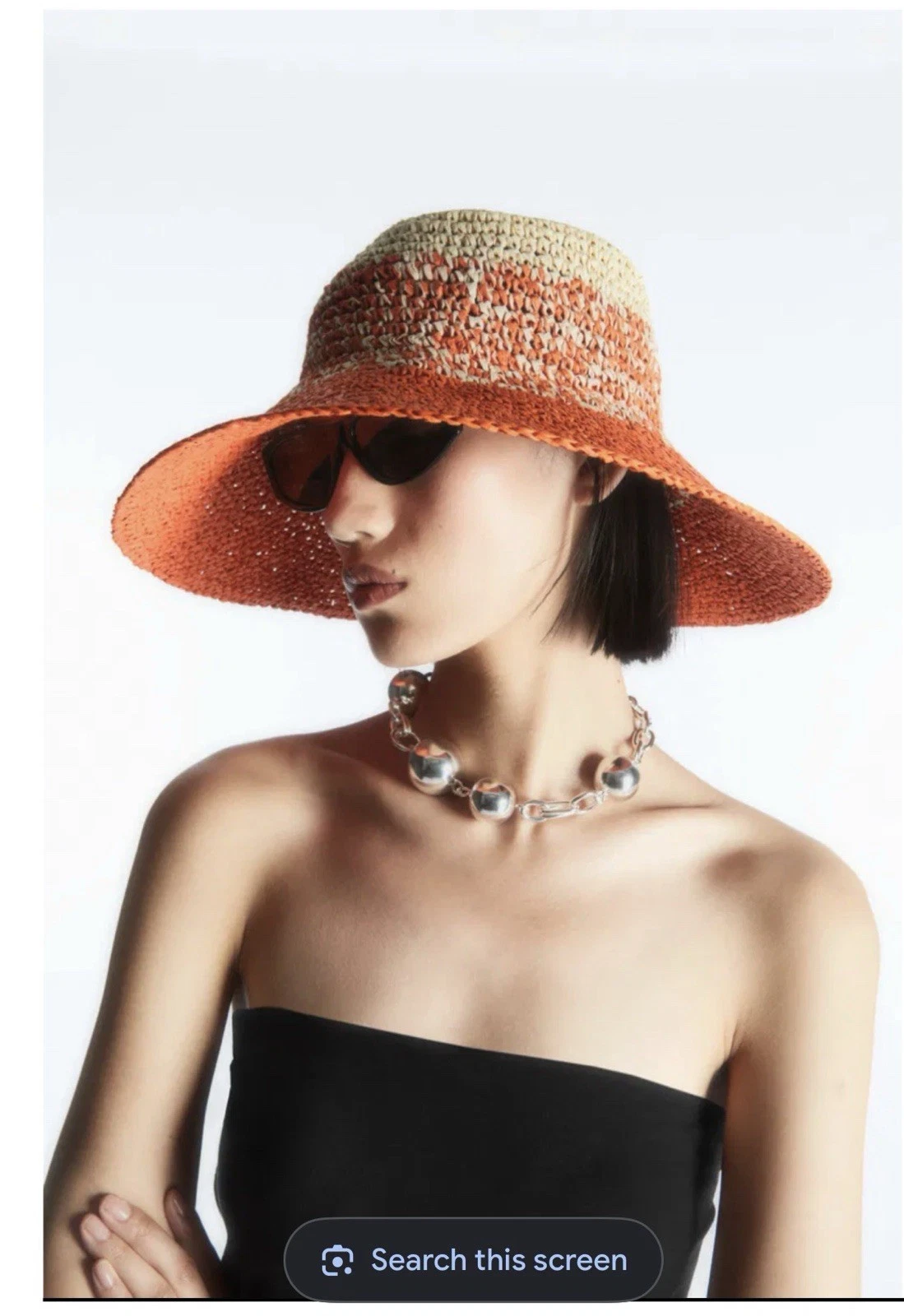 Cos Hat Straw Bucket Hat Wide Ombré Raffia Immaculate Limited Edition