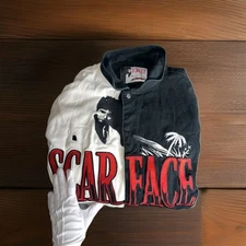 Vintage Jeff Hamilton Design Scarface Canvas Racing Jacket AL Pacino Size 4XL