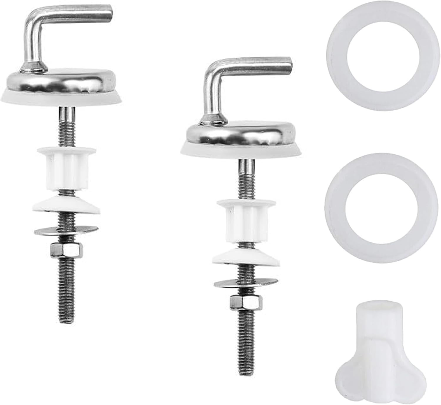 Charnière pour siège de toilette universelle acier inoxydable WC x2