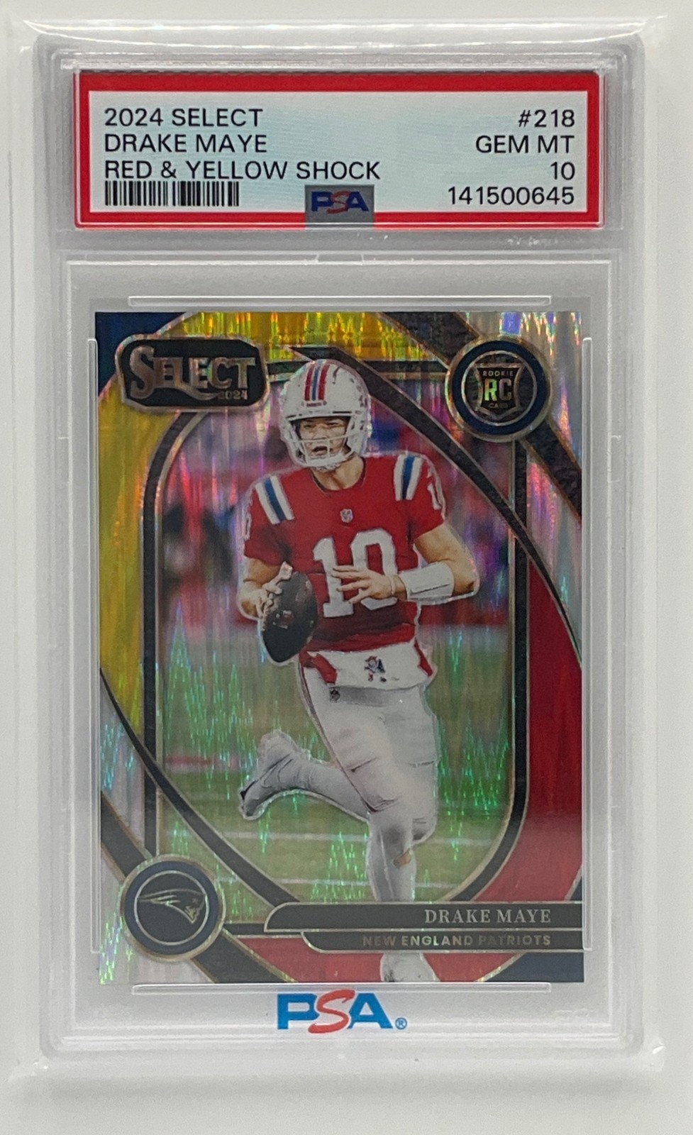 2024 Panini Select Drake Maye Club Patriots PSA 10