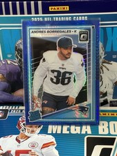 2025 Optic Football Andres Borregales Blue Hyper Rated Rookie