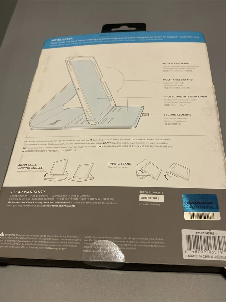 Speck Balance FOLIO para Apple iPad 9.7" (2018/2017) / Pro 9.7 / Air 2/Air - Negro Foto 3 de 4