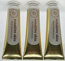 Bath Body Works SENSITIVE SKIN Milk Fragranced Hand Cream 1 oz Each, Lot of 3