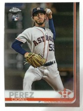 2019 Topps Chrome #62 Cionel Perez Houston Astros RC Baseball Rookie Card. rookie card picture