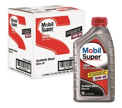 Mobil Super 5000 10W-40 Synthetic Blend Motor Oil,   10W40; Synthetic Blend; 1 Q