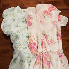 Lot of Two Size 8 Girl Flower Dresses Sleeveless Summer