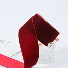 1" x 10Yards Red Velvet Ribbon Roll DIY Craft Supplies, Gift Wrapping