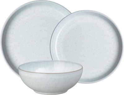 Denby White Speckle 12 Piece Tableware Set