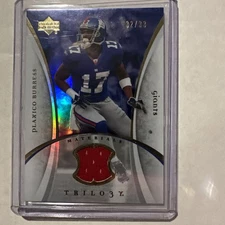 2007 Upper Deck Trilogy Materials Patch Hologold TM-PB Plaxico Burress #d 32/33