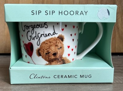 Sip Sip Hooray 'Gorgeous Girlfriend' Bärenherzen Keramiktasse von Clintons | Neu in OVP