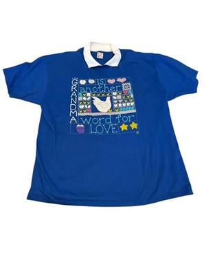 Vintage Grandma Is Another Word For Love Jerzees 2X 1994 T Shirt Chicken Heart