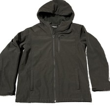 Snozu Performance Softshell Hooded Jacket Kids Large 14/16 Black EUC