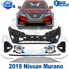 Front Bumper Cover & Fog Light & Grille Assembly kit For 2019 Nissan Murano