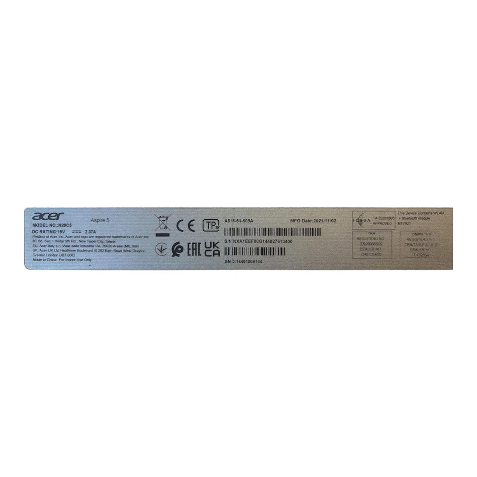 Dalle Ecran 15.6" LED pour ACER Aspire 5 N20C5 A515-56-509A - Photo 4/4