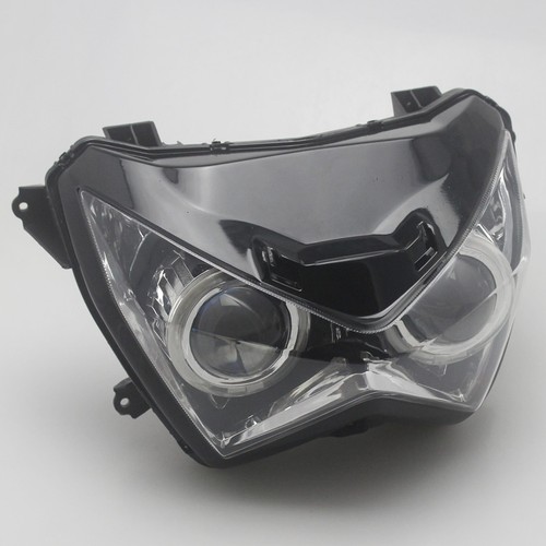 Motor Front Headlight Assembly White Angel Eye For Kawasaki Z250 Z300 Z800 13-16 - Picture 10 of 13
