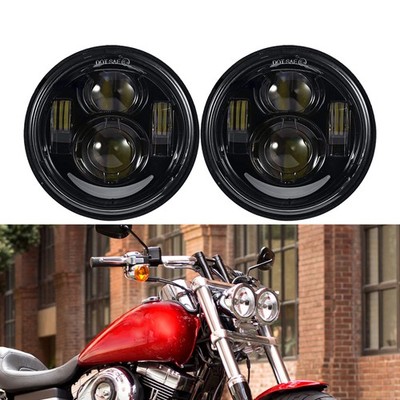 Pair LED Scheinwerfer für Harley Dyna Fat Bob FXDF 08-15 DRL High Low Beam