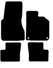 Juego de 4 alfombrillas de coche premium a medida antideslizantes de fácil limpieza para Smart Four 2015