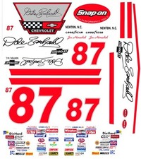  87 Dale Earnhardt 1991 Chevrolet 1/64th HO Scale Slot Car Waterslide Decals