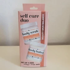 Home & Body Self Care Duo Body Scrub & Butter 2 jars 4 oz each New