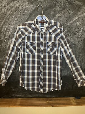 Men s Rock & Roll Cowboy Western shirt XL Designed In Texas Pearl Snaps