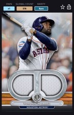 [DIGITAL CARD] TOPPS BUNT 2024 YORDAN ALVAREZ TRIBUTE DUAL RELIC AWARD, ASTROS