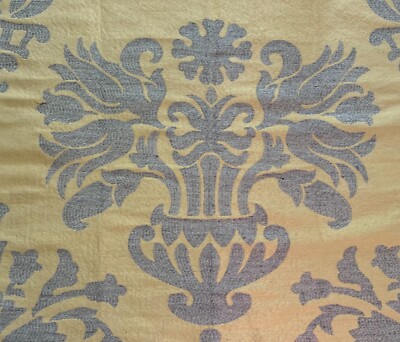 RUBELLI Claudio Goldenrod Linen Silk Viscose Large Scale Damask New