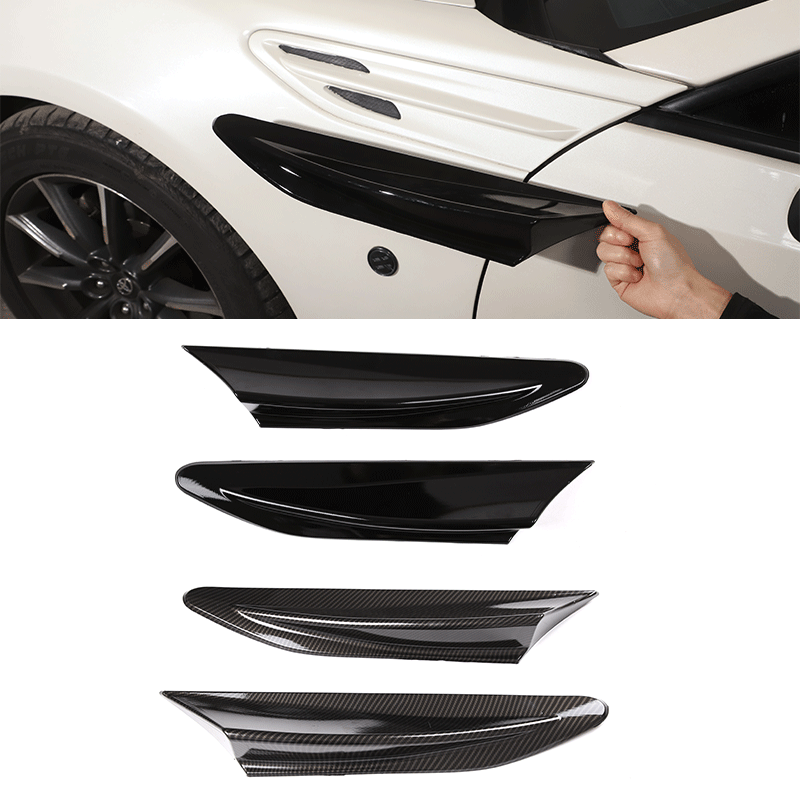 Black ABS Side Fender Air Vent Fin Trim For T@yota 86 Subaru BRZ 12