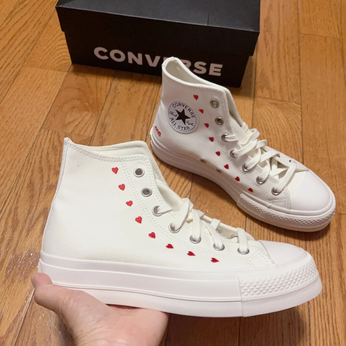 Converse all star hi 2025 white red rose exclusive