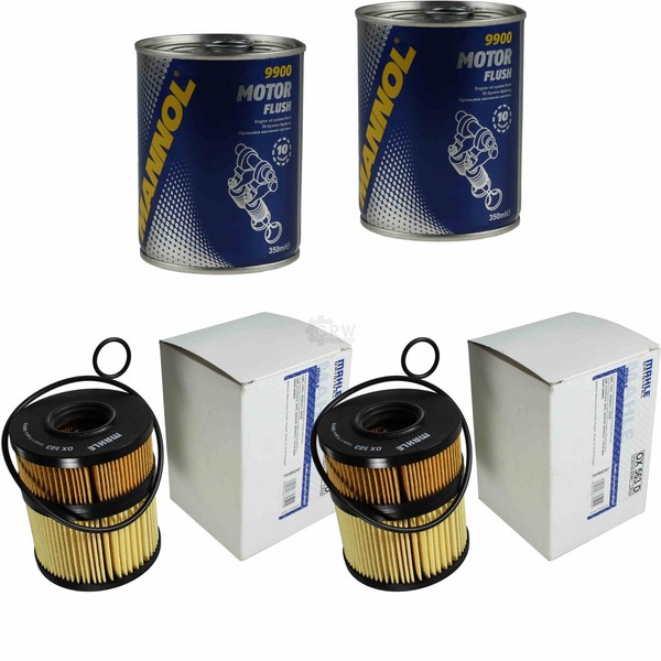 2X Original Mahle / Knecht ÖLfilter OX 563D + 2X SCT Motor Flush MotorspüLung-image