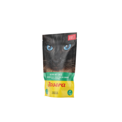 JOSERA Filet Huhn mit Ente (16 x 70 g) | getreidefreies Katzenfutter