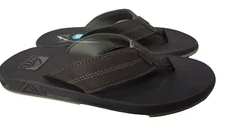 Reef Element TQT Sandals Brown Thong Flip Flop Bottle Opener Mens Sz 9