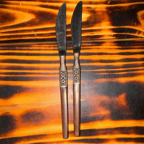 Ekco Eterna LA JOYA Stainless Japan MCM 2 Knives Wood Handles