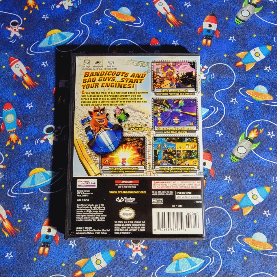 Crash Nitro Kart (Nintendo GameCube, 2003) Complete W Manual Tested - Image 3 of 4