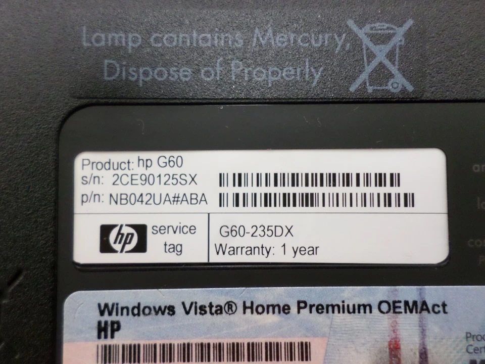 USED HP G60 NB042UA#ABA - Image 2 of 4