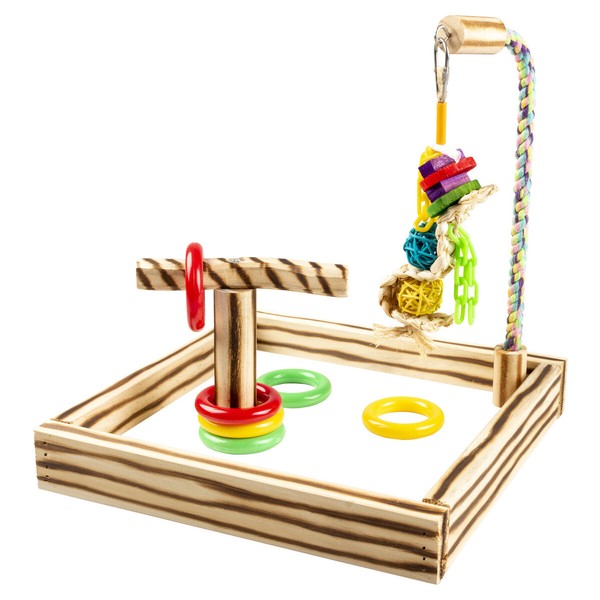 Duvo+ Vogelspielplatz Kiki, 35X35X37,5 Cm, Interaktives Spielzeug FüR VöGel-image