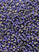 Vintage TOHO Japan Glass Seed Beads Transparent S/L Cobalt Blue 15/0 BB16-21a