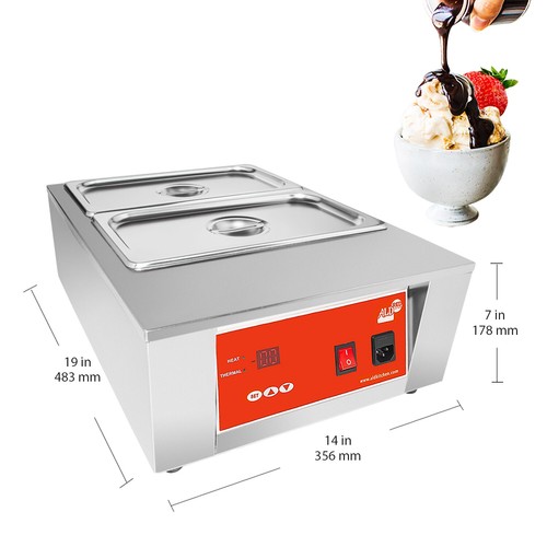 ALD Red Elektrischer Schokoladenschmelzer | 18 Pfund Temperiermaschine | 2 Tanks | Digital - Bild 2 von 11