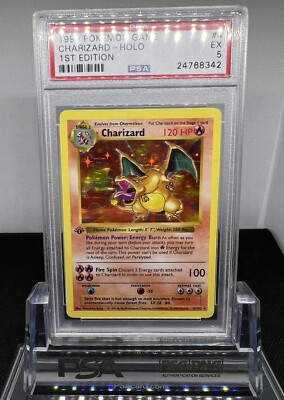1st Edition Shadowless Baseset Charizard 4/102 PSA 5 Thick Stamp