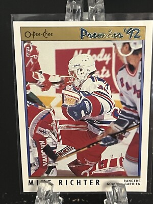MIKE RICHTER        1992 O Pee Chee Premier     #78     New York Rangers