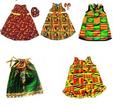 African prints Ankara Print Girls Kente Dress- Size 2t, 3T/4T, 4/5T