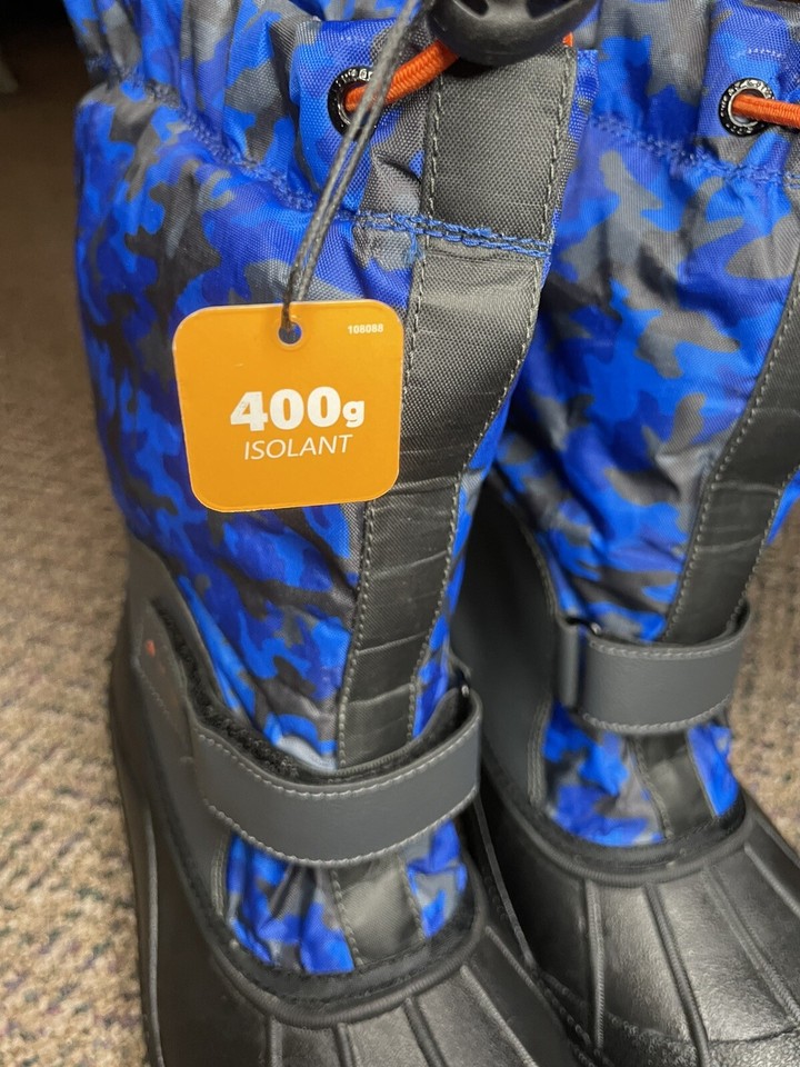 Columbia Kids Unisex Snow Boots Blue Camo Size 4 NWT eBay