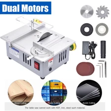 Mini Hobby Table Saw with Miter Gauge 96W Adjustable-Speed for DIY Handmade