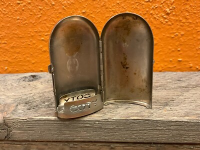 Vintage Coty Silver Metal Case Nice Shape