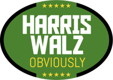 Harris Walz Obviously  Laminated Vinyl Decal Sticker Label