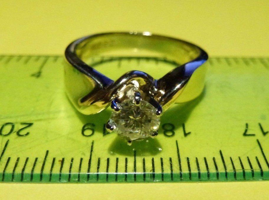 .62ct Natural Diamond Solitaire Ring, solid 14k y… - image 9