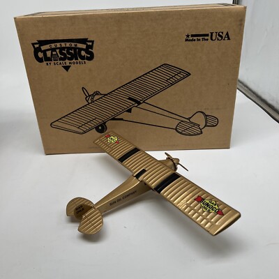 Vintage Rare gold Toy Airplane Model Gold Sunoco Gasoline Motor Oil.
